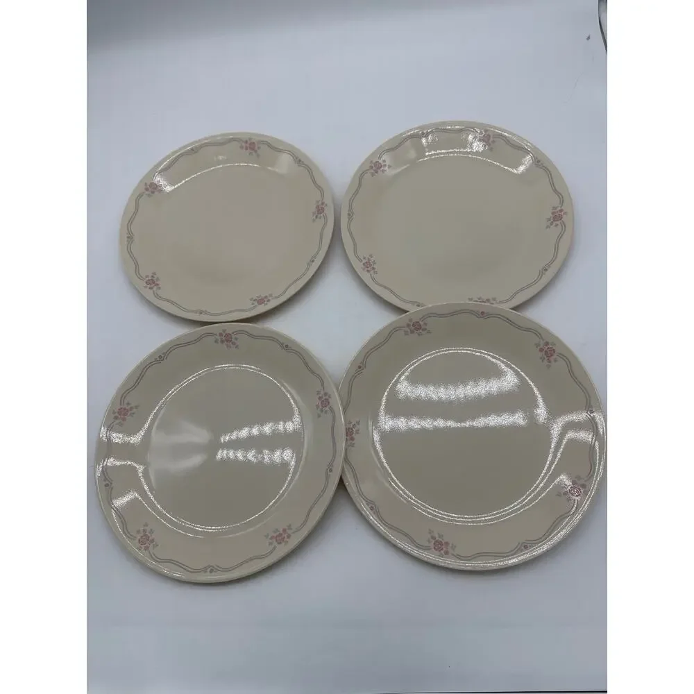 Set of 4 Corelle English Breakfast Dinner‎ Plates 10 1/4